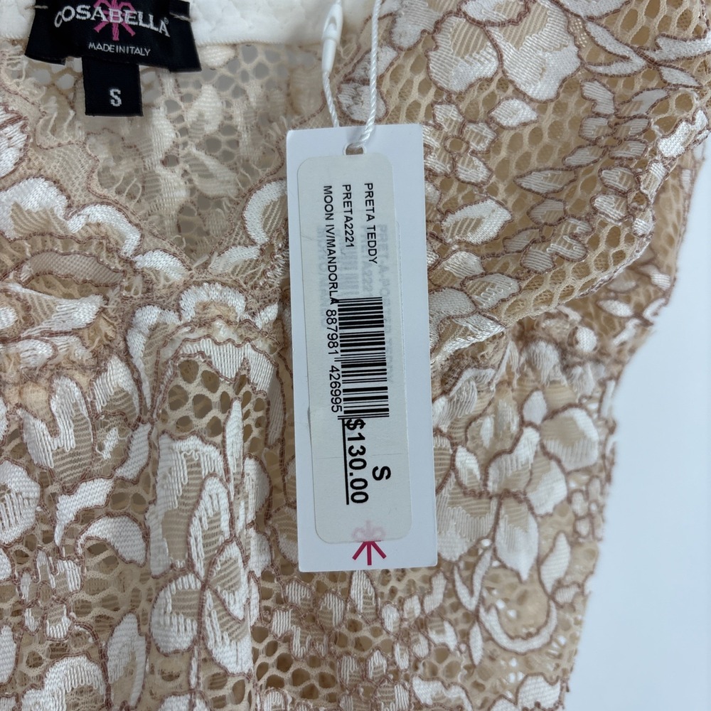 NWT Cosabella Pret a Porter Moon Ivory Lace Bodysuit - Size Small - Picture 6 of 8